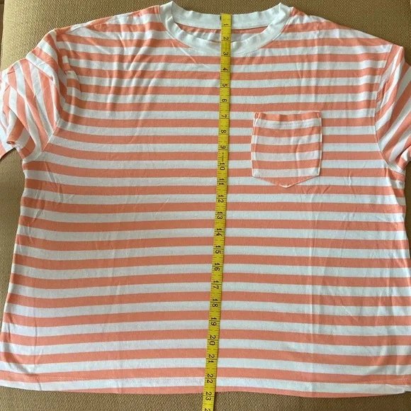 Women’s A New Day orange long sleeve striped shirt. Size large. - Picture 7 of 7